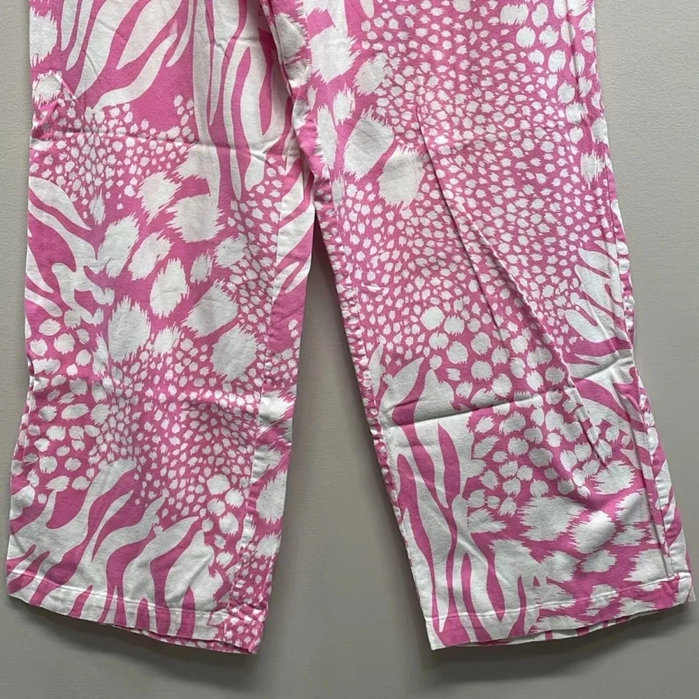 Victoria’s Secret Flannel Pajama Pants Pink White Leopard S